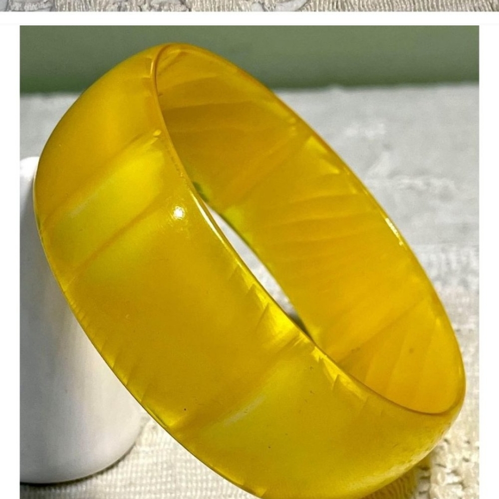 Vibrant Yellow Bangle Bracelet